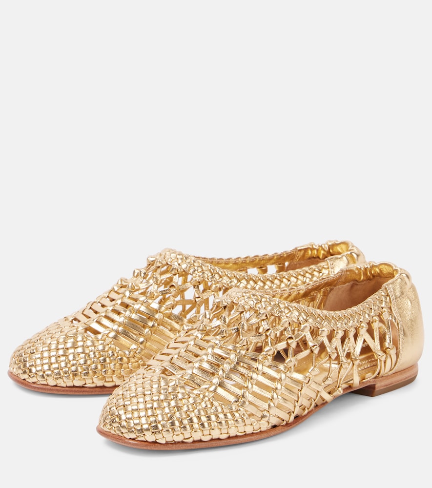 Simkhai Eden metallic leather ballet flats