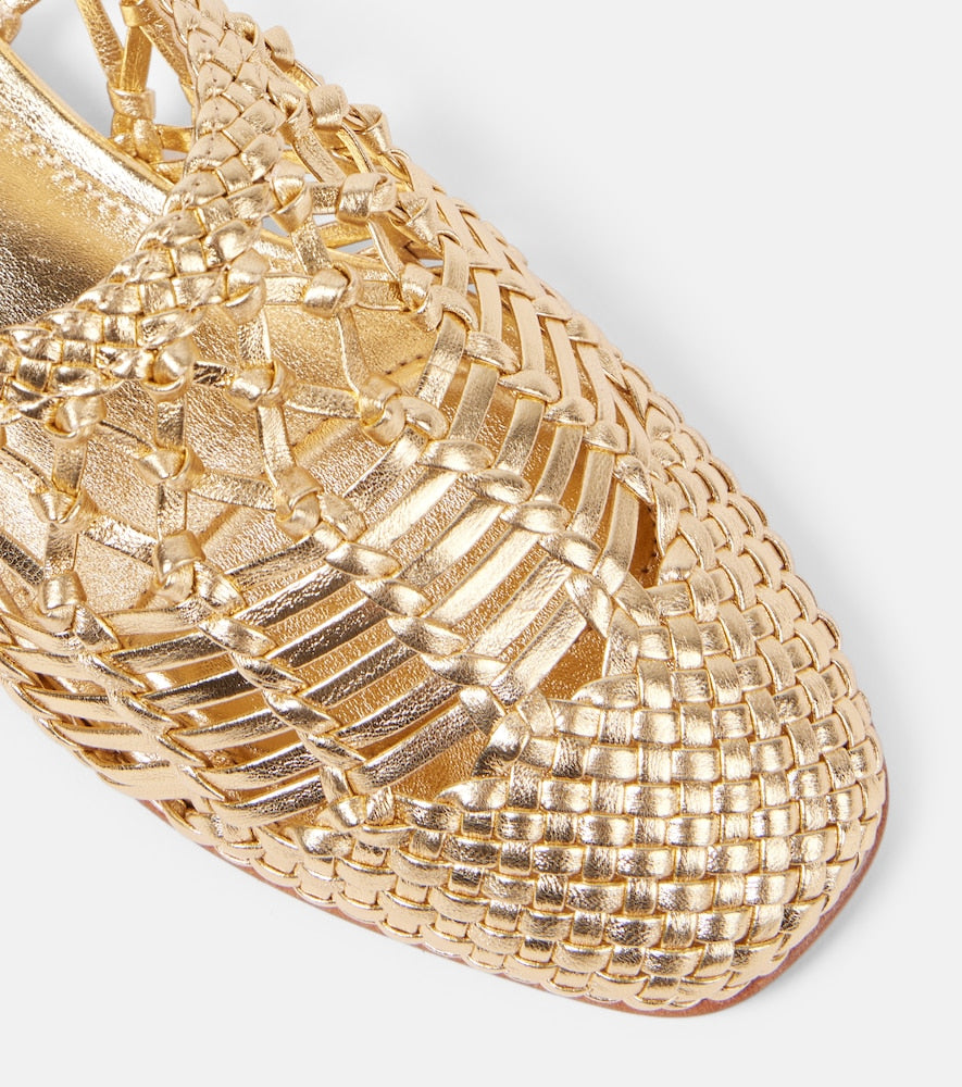 Simkhai Eden metallic leather ballet flats