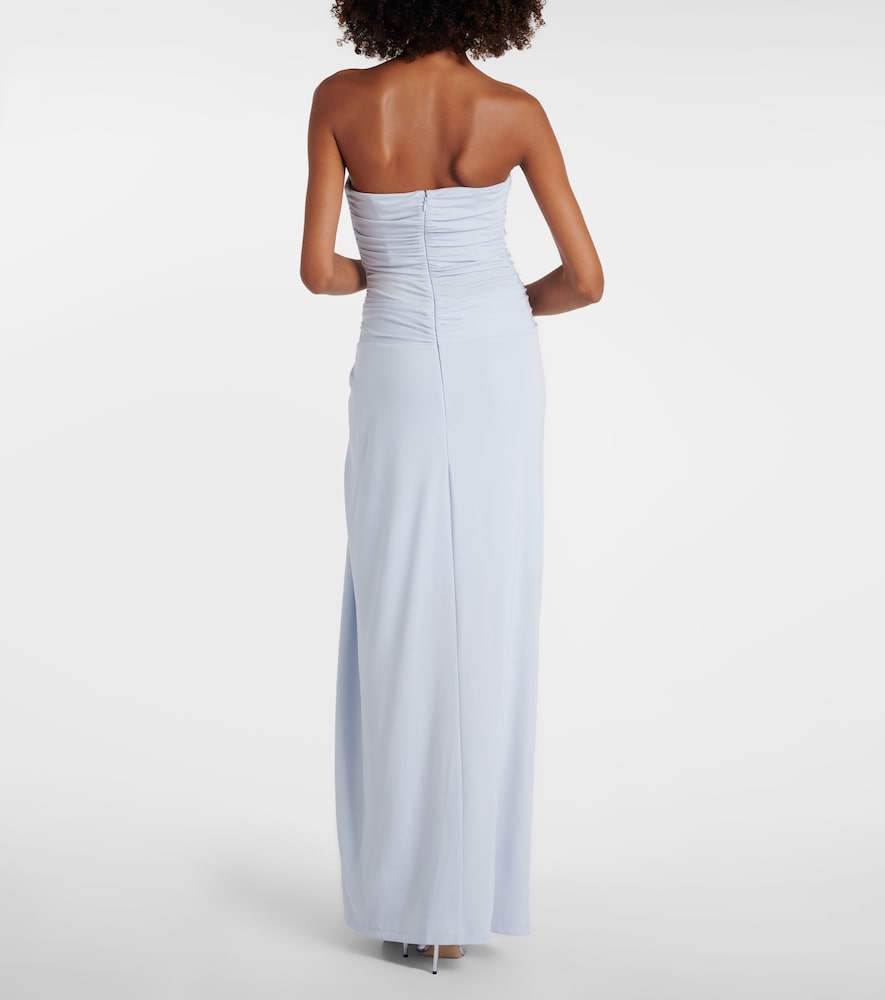 Simkhai Emma draped jersey bustier gown