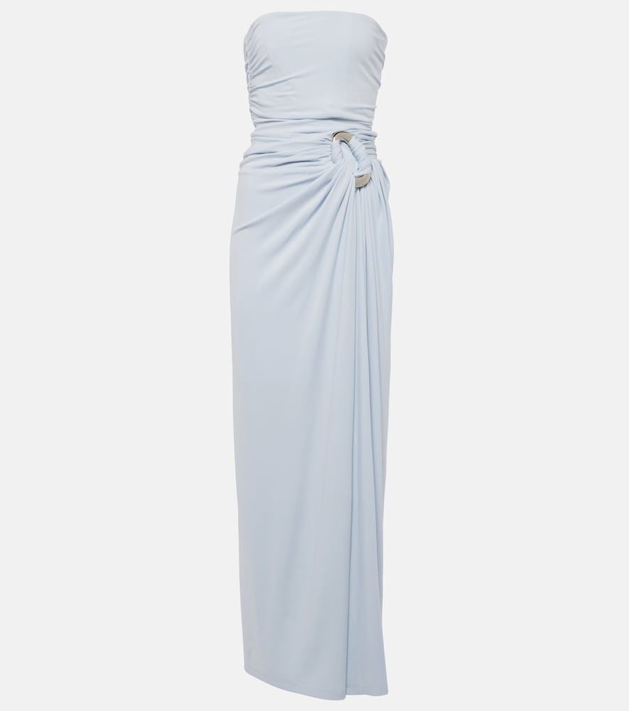 Simkhai Emma draped jersey bustier gown. Simkhai Emma 垂坠平纹针织紧身胸衣礼服