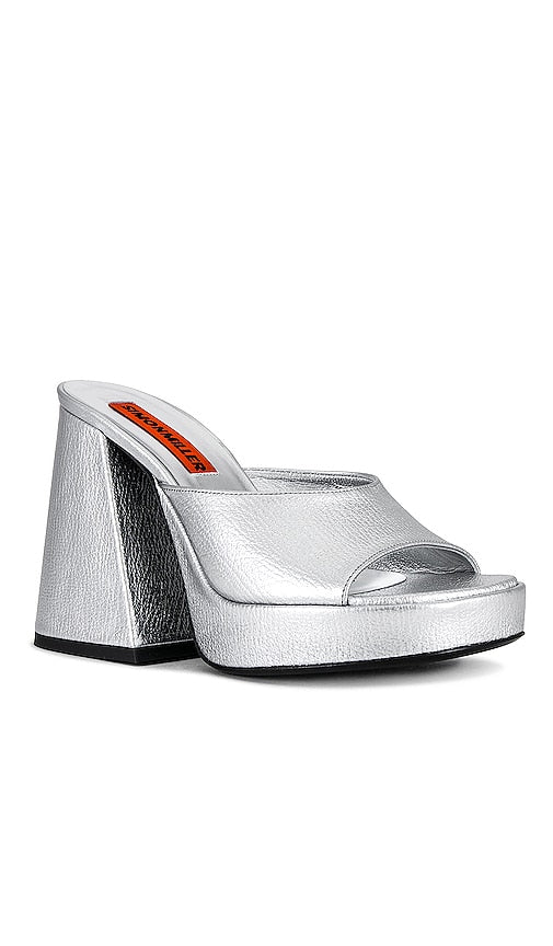 Simon Miller Slice Heel in Metallic Silver