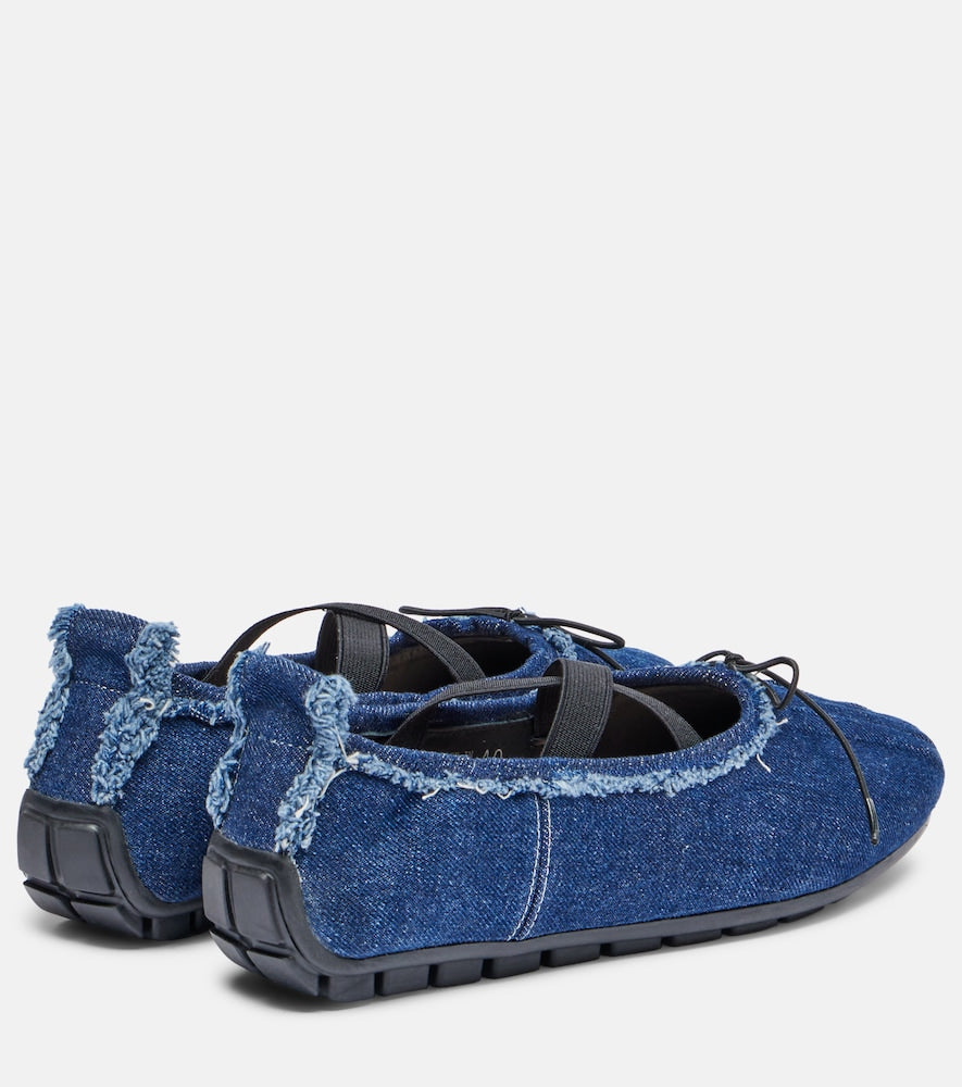 Simone Rocha Ballerina Grip denim ballet flats