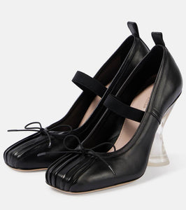 Simone Rocha Ballerina leather pumps