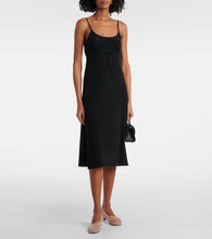 Simone Rocha Bow-detail cr√É¬™pe de chine slip dress