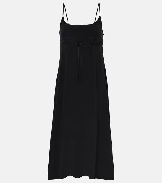 Simone Rocha Bow-detail cr√É¬™pe de chine slip dress