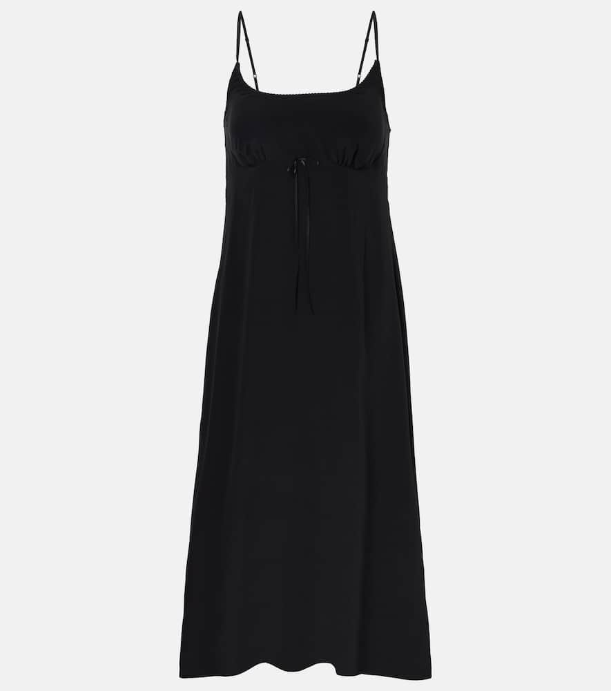 Simone Rocha Bow-detail cr√É¬™pe de chine slip dress