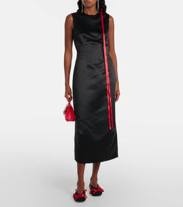 Simone Rocha Bow-detail satin midi dress