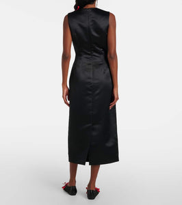 Simone Rocha Bow-detail satin midi dress