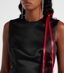 Simone Rocha Bow-detail satin midi dress