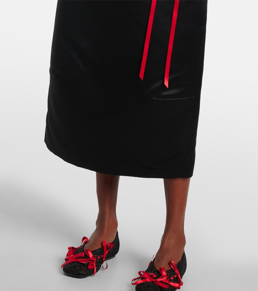 Simone Rocha Bow-detail satin midi dress