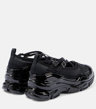 Simone Rocha Crystal Buckle Tracker leather-trimmed shoes