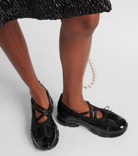 Simone Rocha Crystal Buckle Tracker leather-trimmed shoes