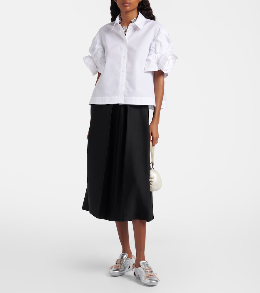 Simone Rocha Cutout metallic leather sneakers