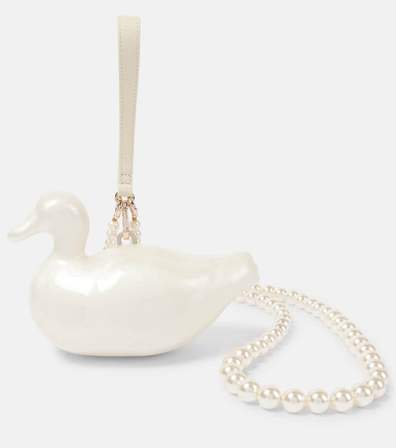 Simone Rocha Duck faux pearl clutch. Shop Simone Rocha Clutches for women now.