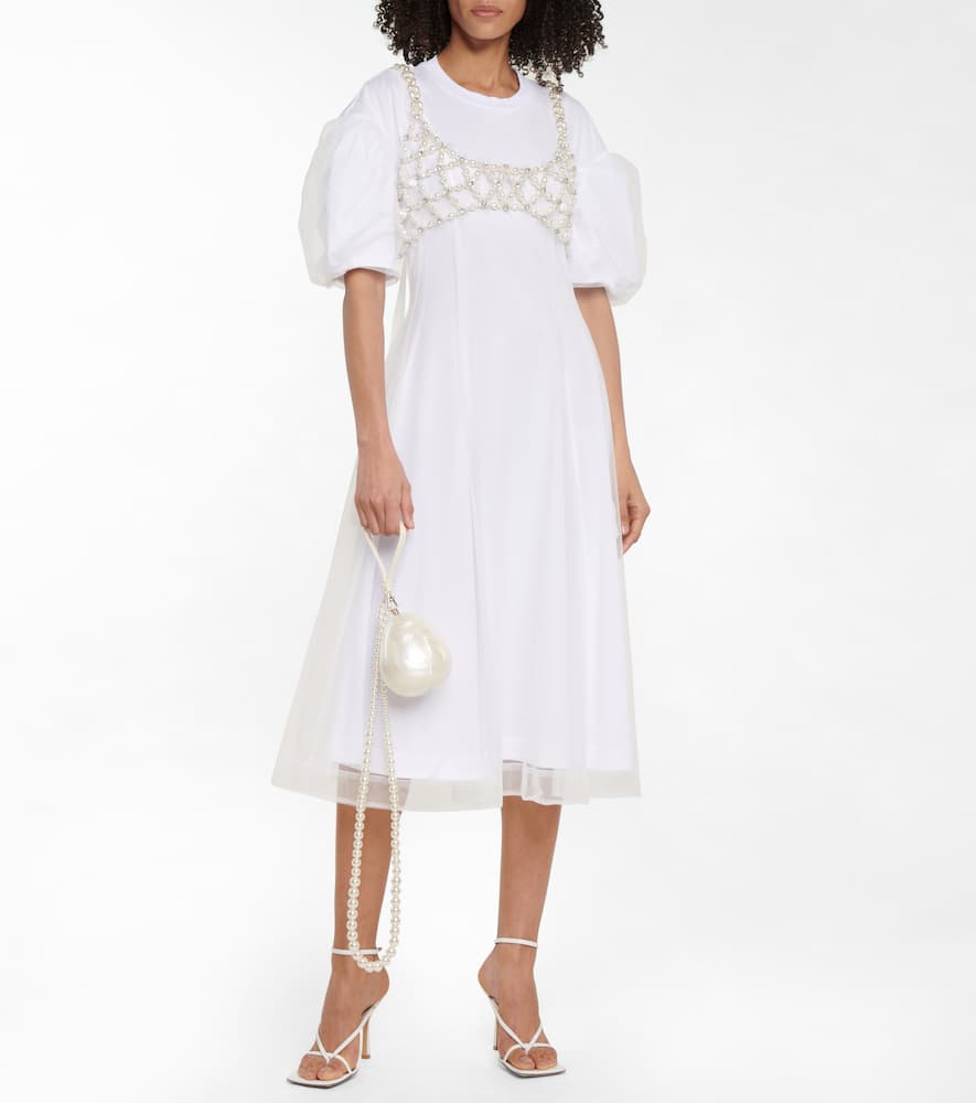 Simone Rocha Egg embellished clutch