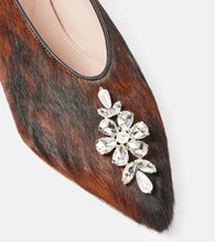 Simone Rocha Embellished calf hair ballet flats