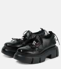 Simone Rocha Embellished leather platform brogues