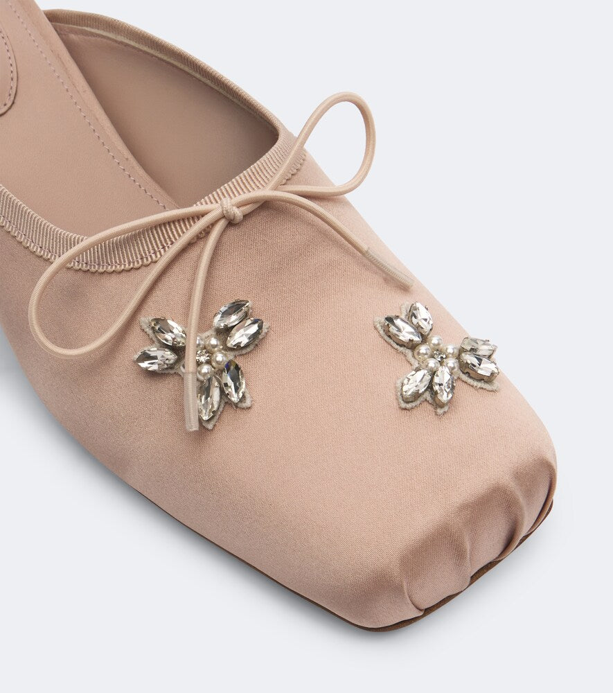 Simone Rocha Embellished satin mules