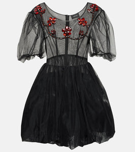 Simone Rocha Embellished tulle minidress