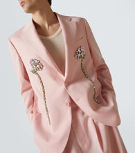 Simone Rocha Floral crystal-embellished blazer