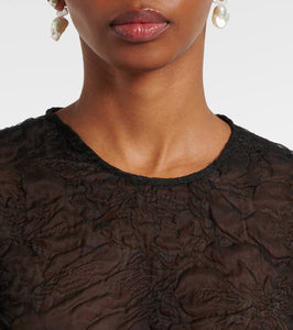 Simone Rocha Gathered puff-sleeve midi dress