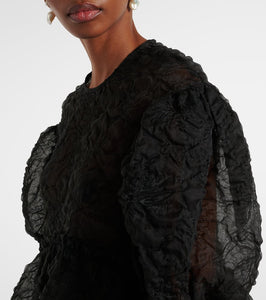 Simone Rocha Gathered puff-sleeve midi dress