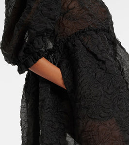 Simone Rocha Gathered puff-sleeve midi dress