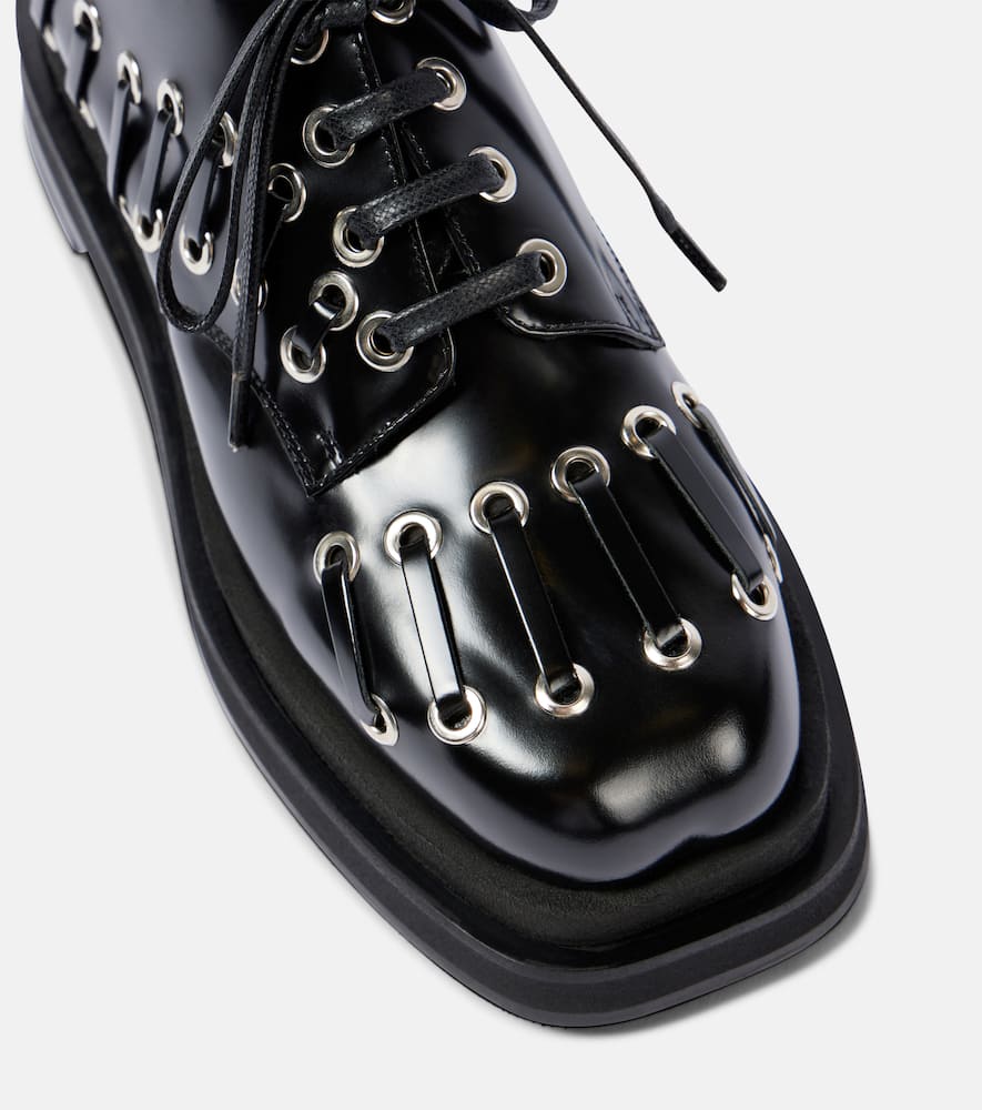 Simone Rocha Heart Toe leather platform brogues