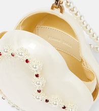 Simone Rocha Heart faux pearl-embellished clutch