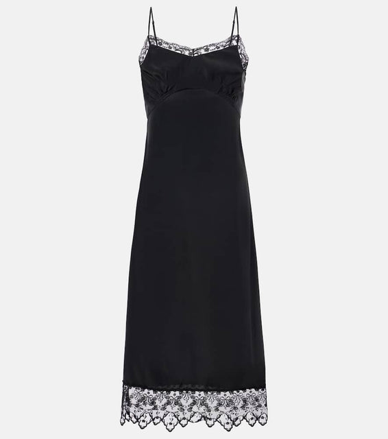 Simone Rocha Lace-trimmed slip dress