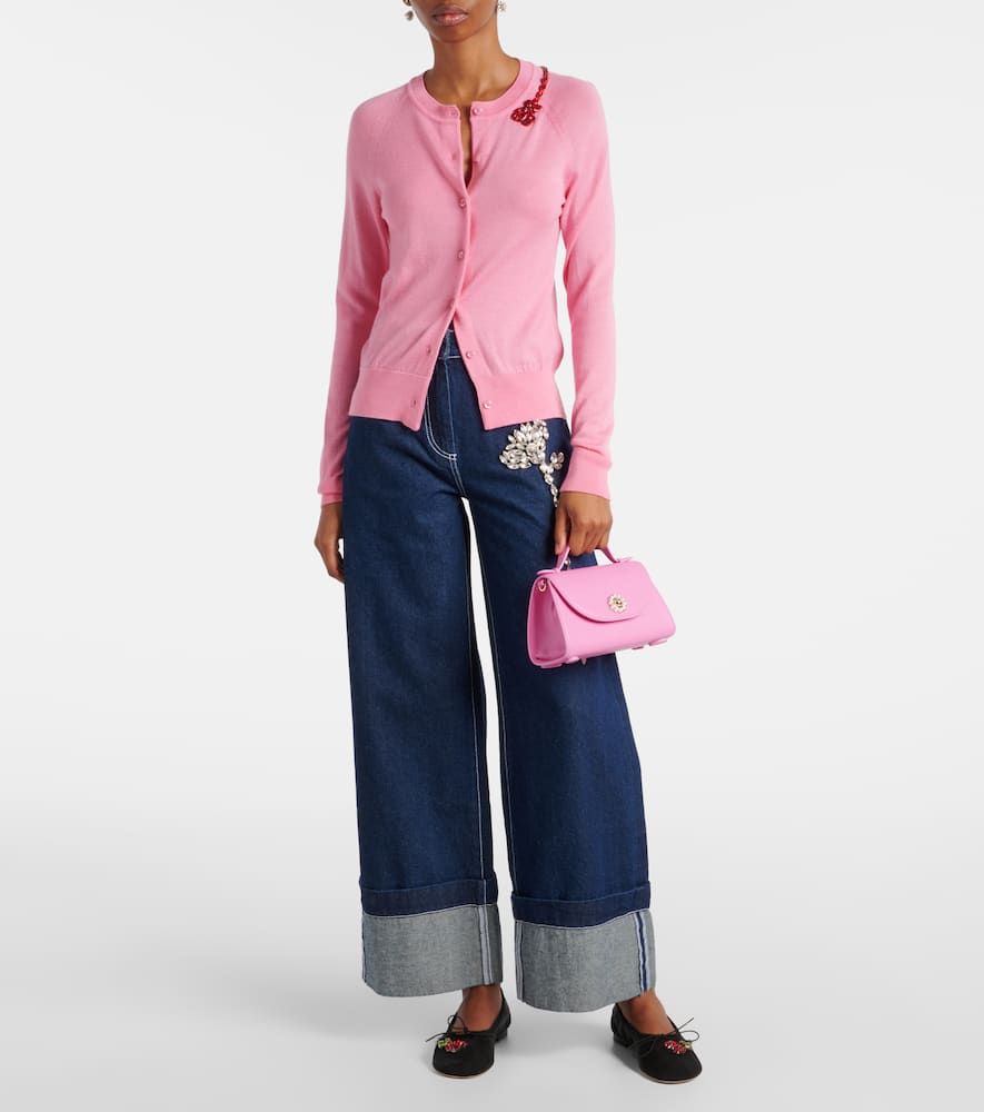 Simone Rocha Pochette Valentine leather shoulder bag