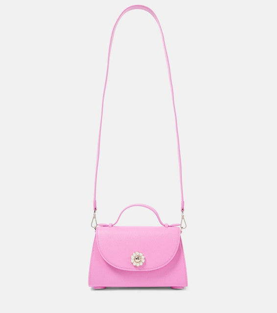 Simone Rocha Pochette Valentine leather shoulder bag. Shop Simone Rocha Top-Handle Bags for women now.