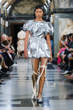 Simone Rocha Puff-sleeve metallic minidress
