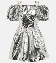 Simone Rocha Puff-sleeve metallic minidress