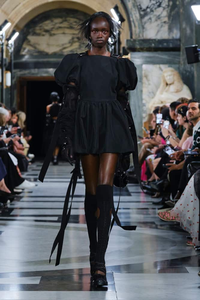 Simone Rocha Puff-sleeve taffeta minidress