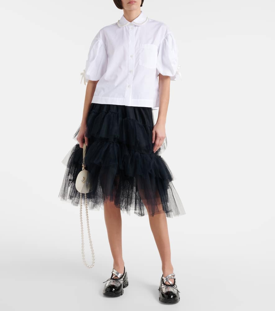 Simone Rocha Tracker satin flats