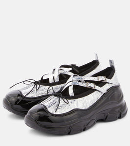Simone Rocha Tracker satin flats