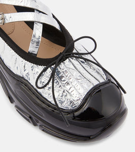 Simone Rocha Tracker satin flats