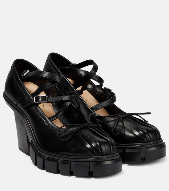 Simone Rocha Trek leather pumps