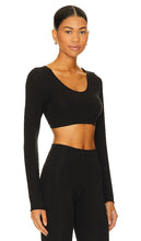 Skin Rhya Longsleeve Bra Top in Black