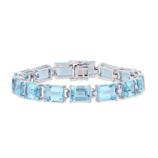Sky Blue Topaz Sterling Silver Bracelet