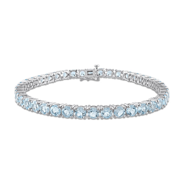 Sky Blue Topaz Sterling Silver Tennis Bracelet