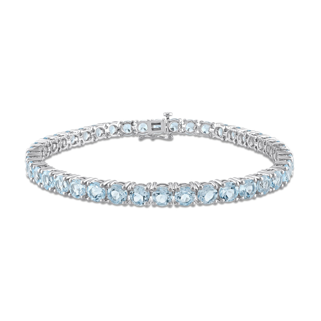 Sky Blue Topaz Sterling Silver Tennis Bracelet