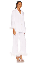 Sleeper Pajama Set with Double Feathers in White