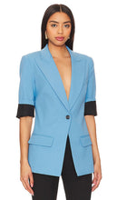Smythe 3/4 Sleeve Blazer in Blue
