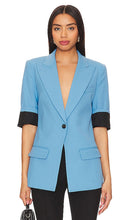 Smythe 3/4 Sleeve Blazer in Blue - Blazer à manches 3/4 Smythe en bleu - Smythe 蓝色 3/4 袖西装外套 - Smythe 3/4-Arm-Blazer in Blau - Smythe 3/4 슬리브 블레이저 블루 색상 - Blazer Smythe con maniche a 3/4 in blu