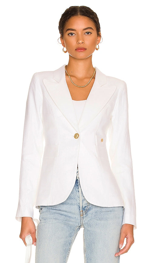 Smythe Classic Duchess Blazer in White