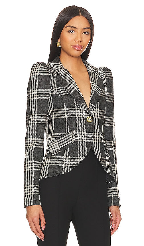 Smythe Pouf Sleeve Blazer in Charcoal