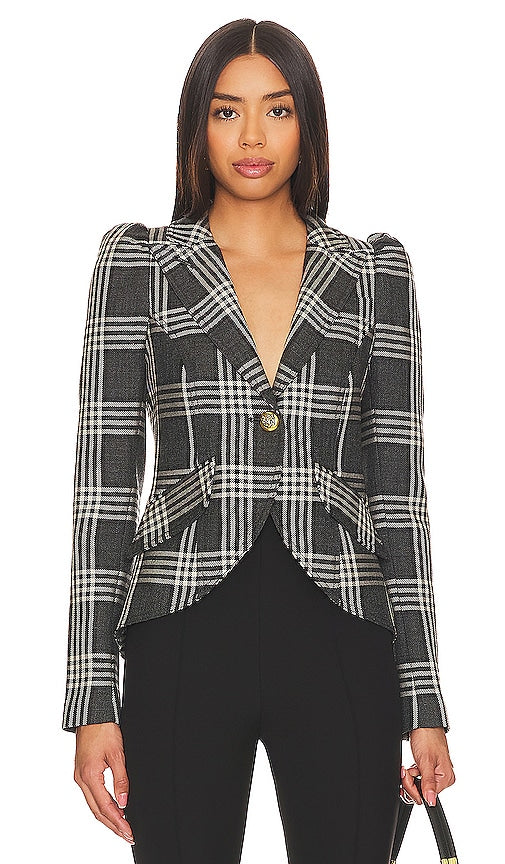 Smythe Pouf Sleeve Blazer in Charcoal