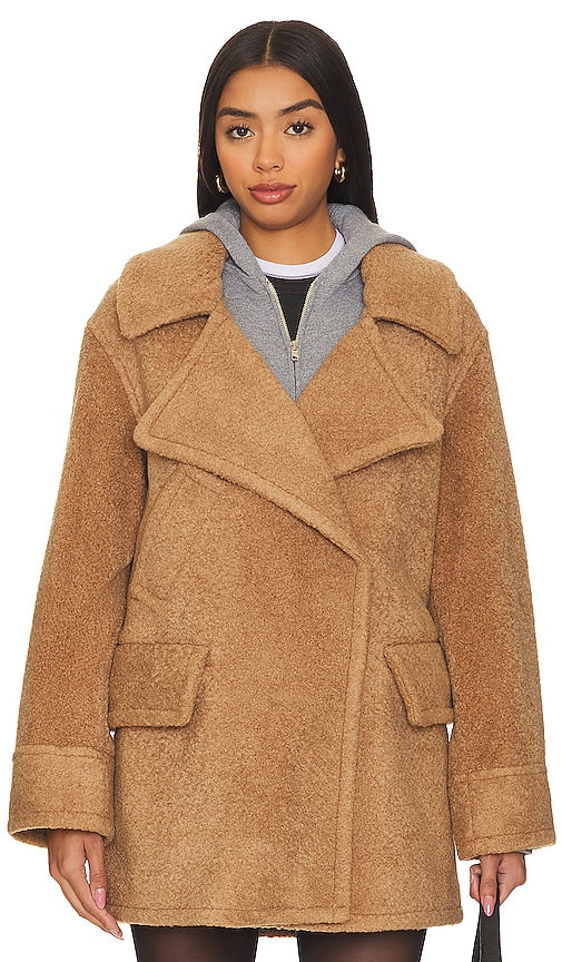 Smythe Teddy Car Coat in Brown